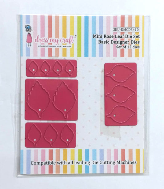 Mini Rose Leaf Die Set - Flower Making Cutting Dies