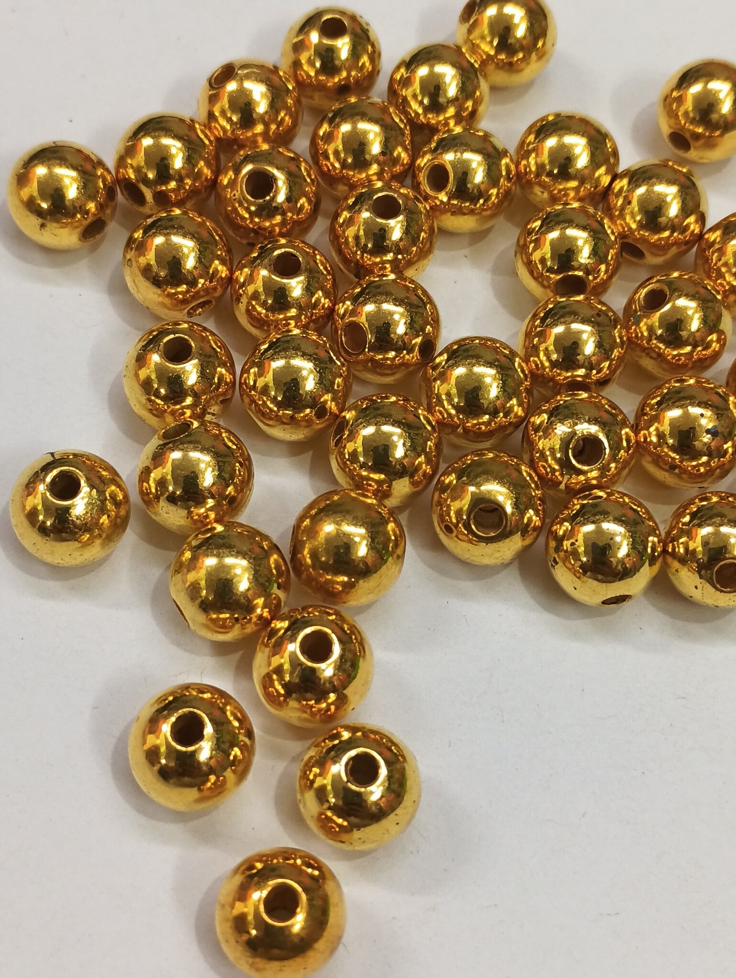 Golden Beads - 500 gm - 8 mm