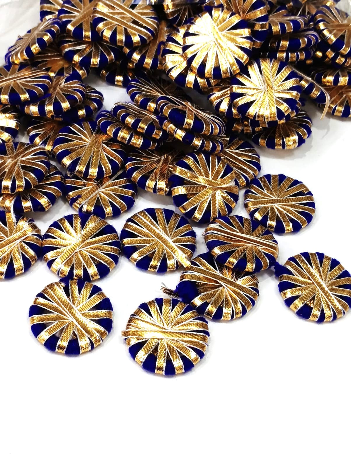 Gotta Patti Ring - Blue - 100 pieces