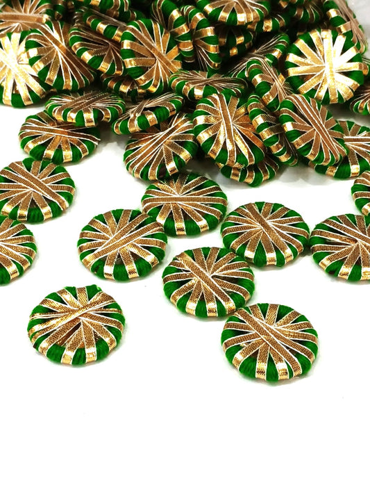 Gotta Patti Ring - Green - 100 pieces