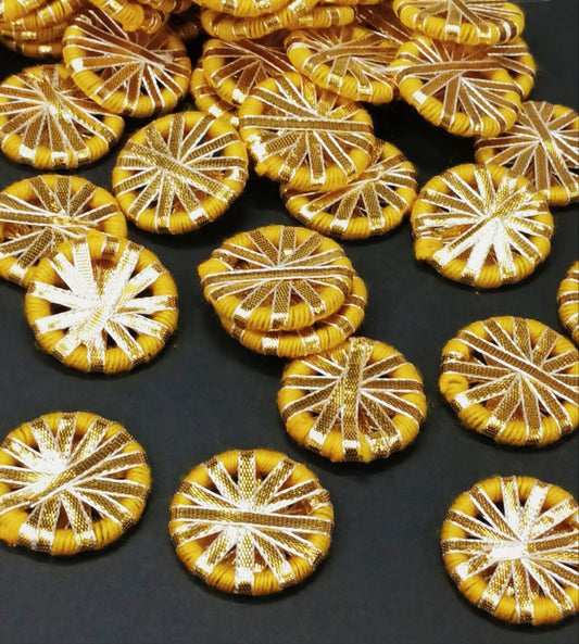 Gotta Patti Ring - Yellow - 100 pieces