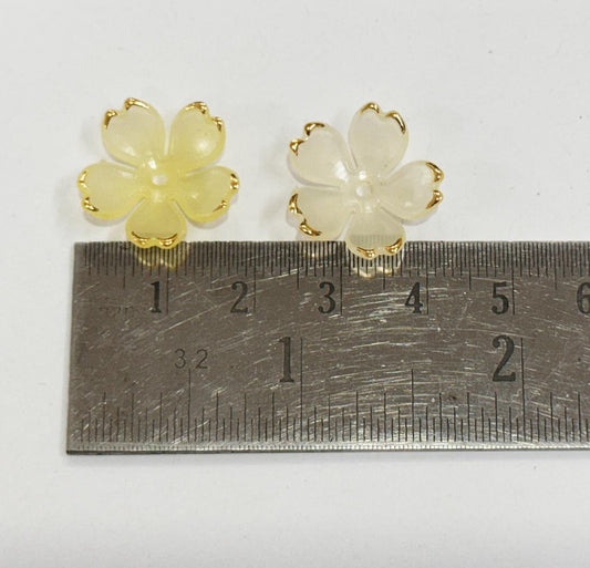 Flower Beads - 50 gm - Yellow