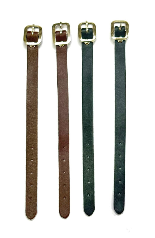 Leather Belt for Travel / Luggage Tag - Black