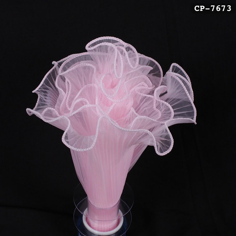 Wrinkled Wrapping Net - pink , D 42