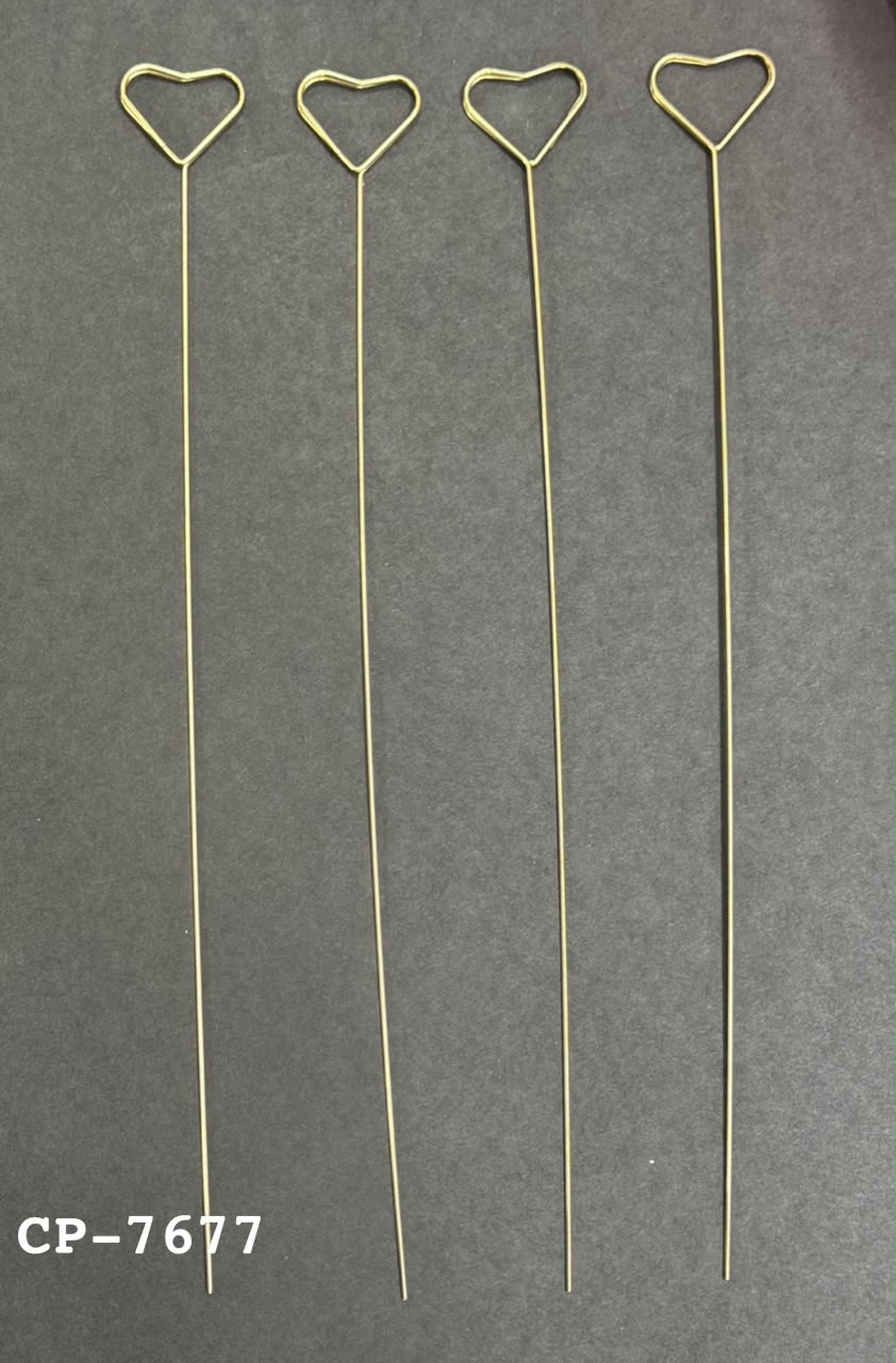 Card Holder Metal Stick -10 pcs, Gold Color