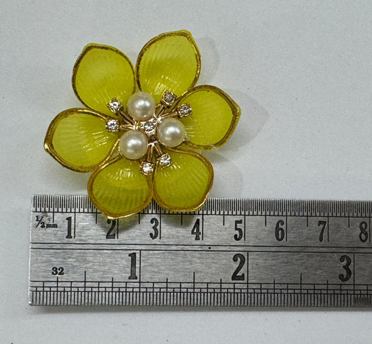 Translucent Yellow Artificial Flower - 10 pieces Shade -5
