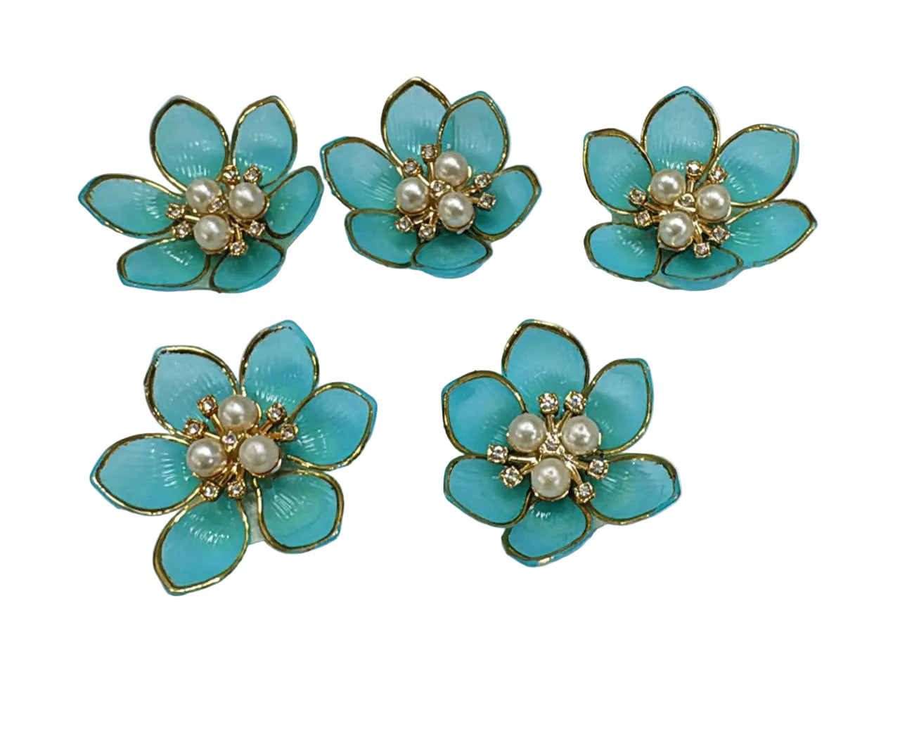 Translucent Blue Artificial Flower - 10 pieces Shade -6