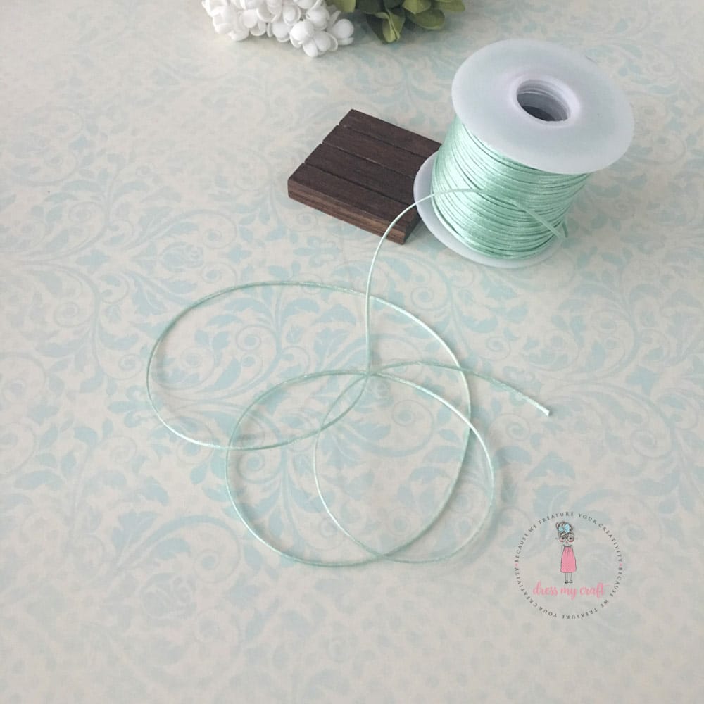 Satin Ribbon Twine - Green