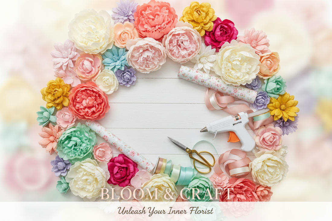 Peony, Mulberry & Fabric Roses for Craft Projects