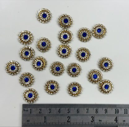 Buttons 10 pieces - Blue