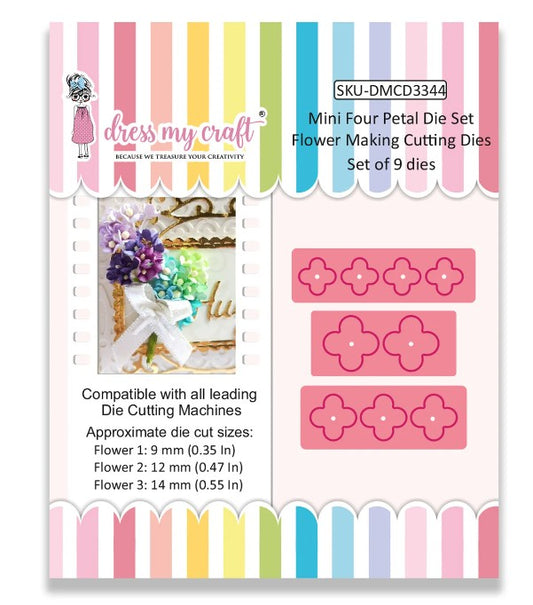 Mini Four Petal Set – Flower Making Cutting Dies
