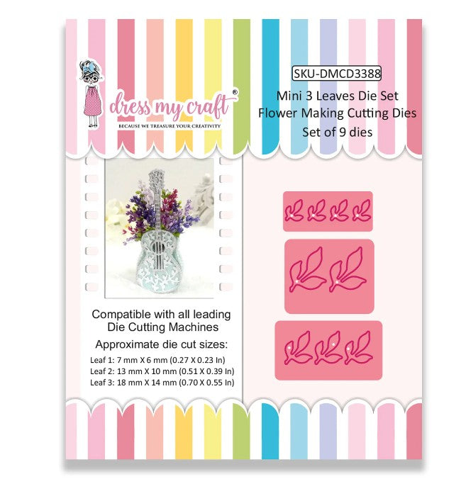Mini 3 Leaves Die Set - Flower Making Cutting Dies