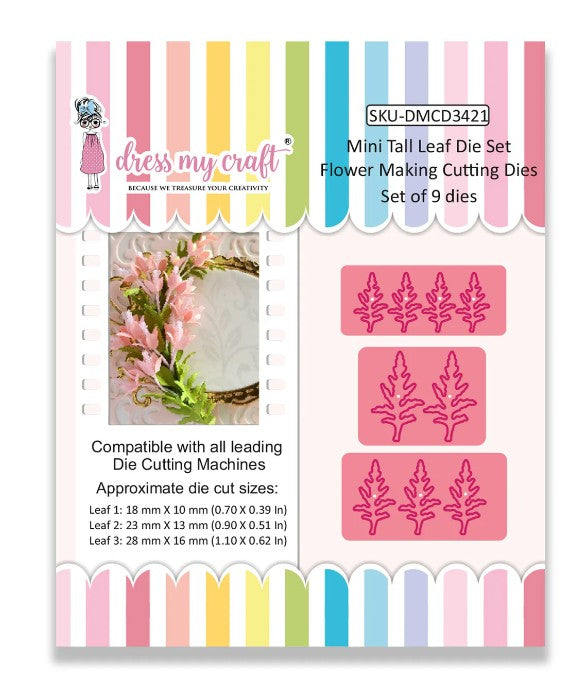 Mini Tall Leaf Die Set - Flower Making Cutting Dies
