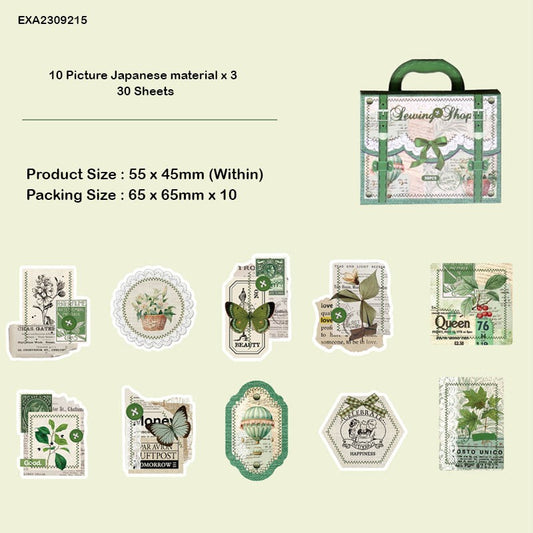 Vintage Washi Paper Stickers – CPJ605