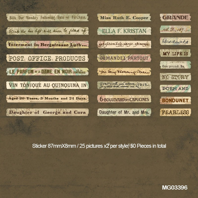 Retro Paper Washi Sticker – CPJ614