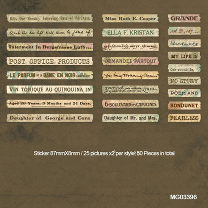 Retro Paper Washi Sticker – CPJ614
