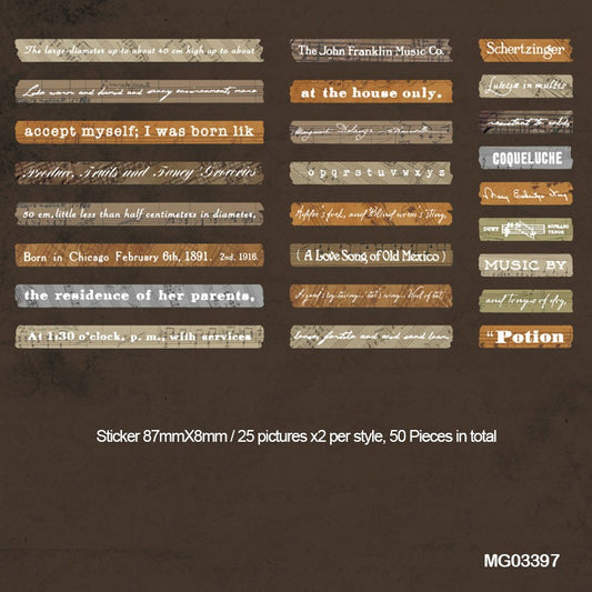 Retro Paper Washi Sticker – CPJ615