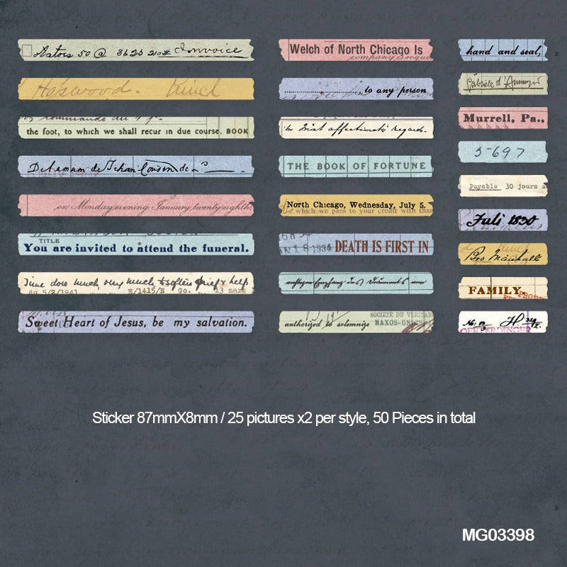 Retro Paper Washi Sticker – CPJ616