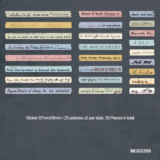 Retro Paper Washi Sticker – CPJ616