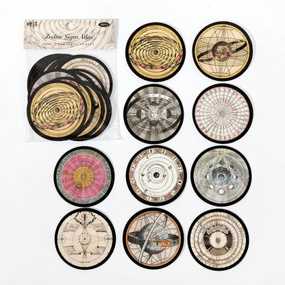 Retro Circle Paper Cutout Stickers – CPJ626