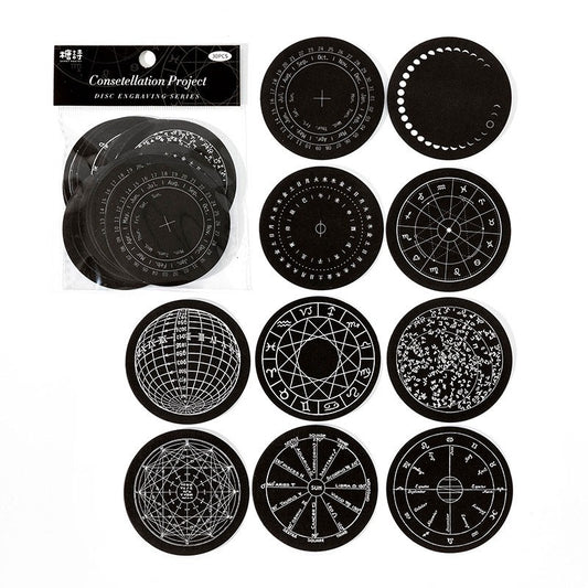 Retro Circle Paper Cutout Stickers – CPJ628