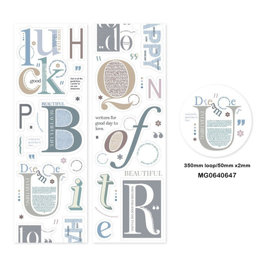 MGZC LETTER TAPE Stickers – CPJ656