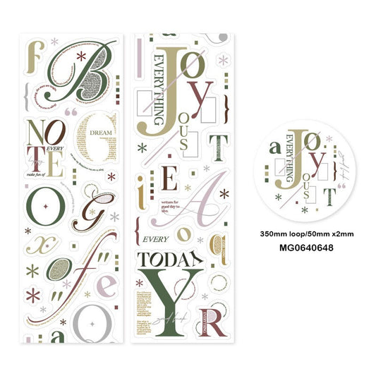 MGZC LETTER TAPE Stickers – CPJ657