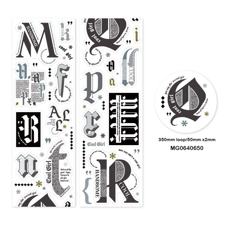 MGZC LETTER TAPE Stickers – CPJ658