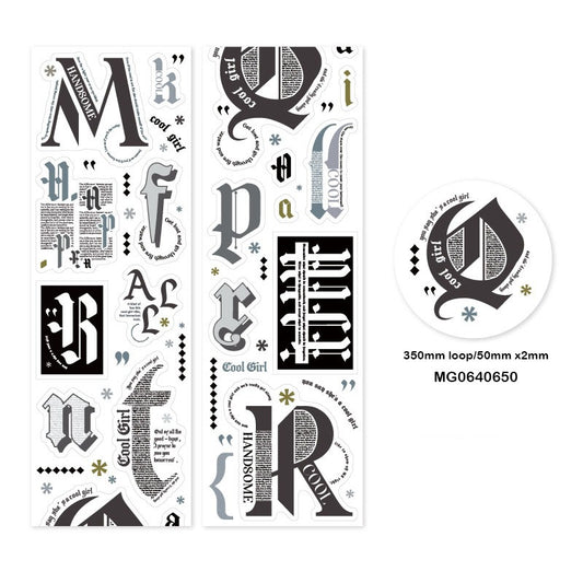 MGZC LETTER TAPE Stickers – CPJ658