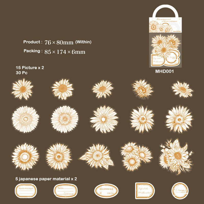 BLOOMING FLOWER Stickers – CPJ659