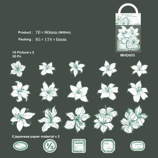 BLOOMING FLOWER Stickers – CPJ661