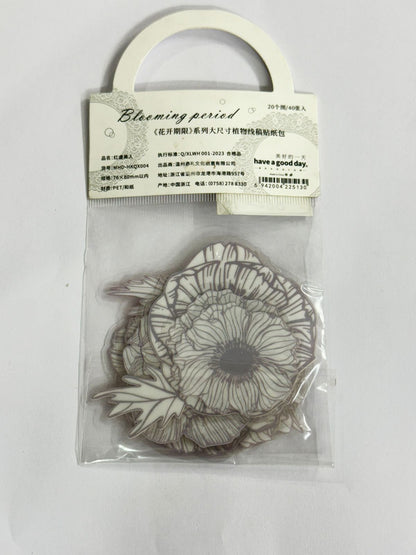 BLOOMING FLOWER Stickers – CPJ662