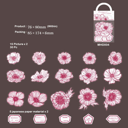 BLOOMING FLOWER Stickers – CPJ662