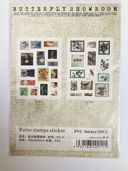 Butterfly Showroom Retro Stamp Sticker  – CPJ723