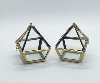 Vintage Glass Box Set for Ring – 2 pieces