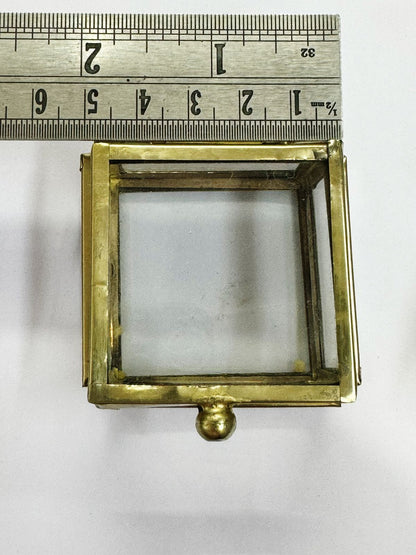 Vintage Glass Box Set for Ring –- 2 pieces