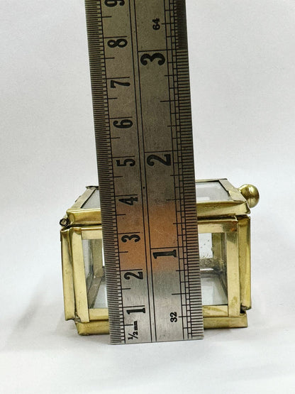 Vintage Glass Box Set for Ring –- 2 pieces