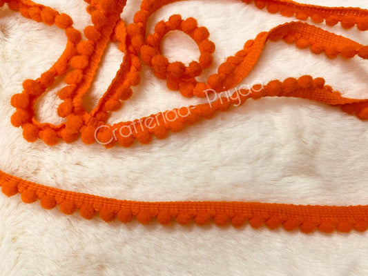 Pom Pom Lace- 2 mtr – Orange
