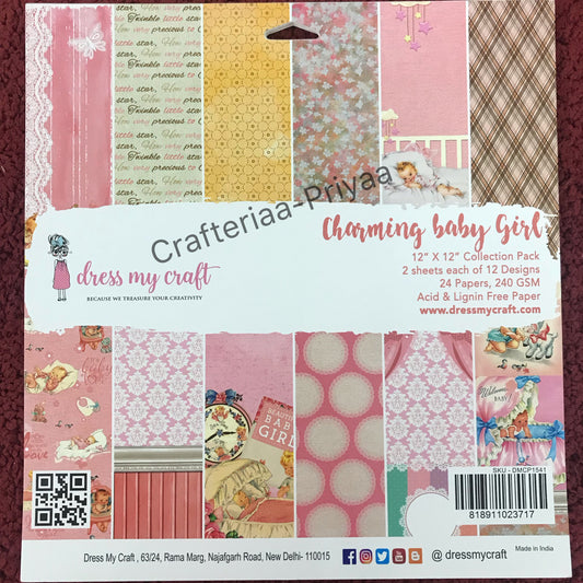 Charming Baby Girl – 12″ X 12″ Paper Pad