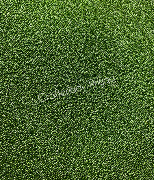 Micro Mini Pearl Beads- 25 gms – Green