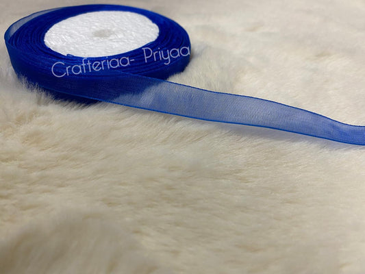 Organza-Ribbon-1/2-inch- royal-Blue