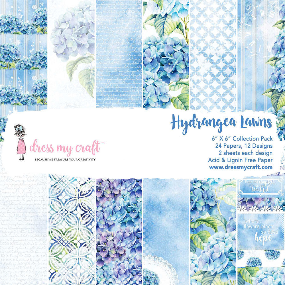 Hydrangea Lawns – 6″X6″ Paper Pad