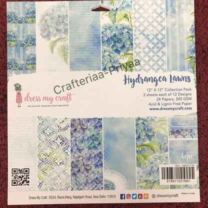 Hydrangea Lawns – 12″X12″ Paper Pad