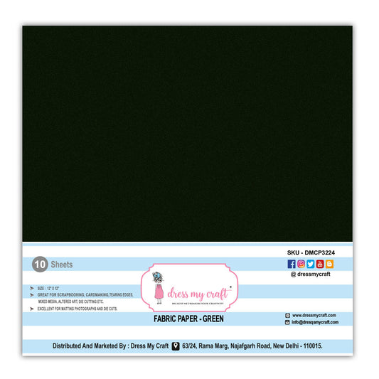 Fabric Paper –  Green
