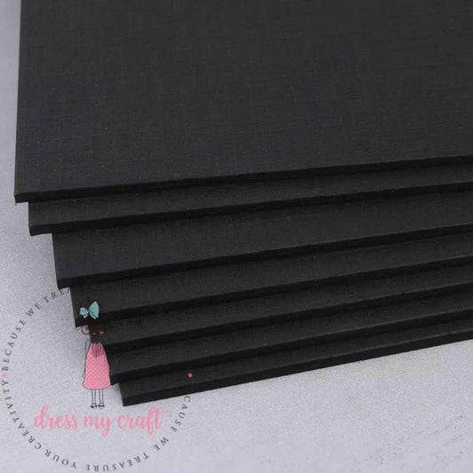 Smooth Black Chipboard 12×12 – 1000 GSM