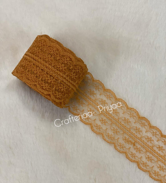 Net Lace- 1 roll-2 mtr- camel-color