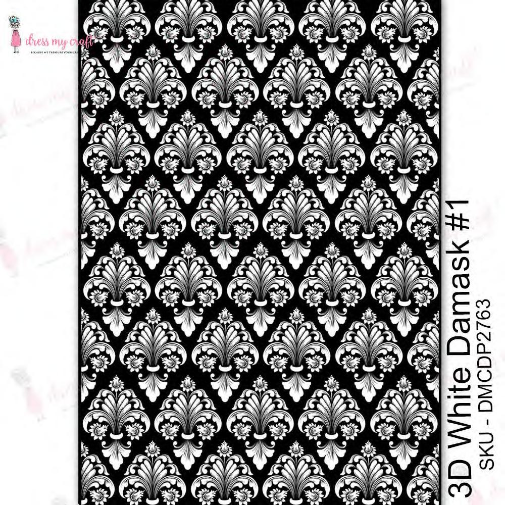 3D White Damask #1 – Transfer Me
