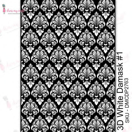 3D White Damask #1 – Transfer Me