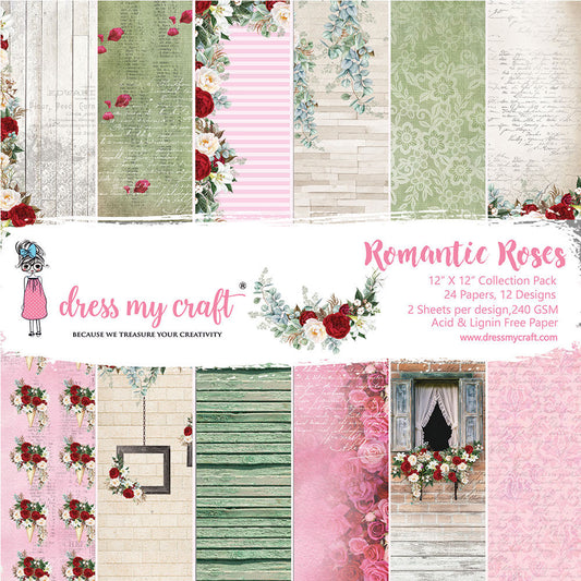 Romantic Roses – 12″ X 12″ Paper Pad