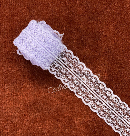 Net Lace- 1 roll-2 mtr- light-purple